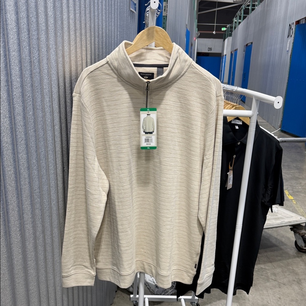 Croft & Barrow Men's Light Tan Zip-Up Sweater